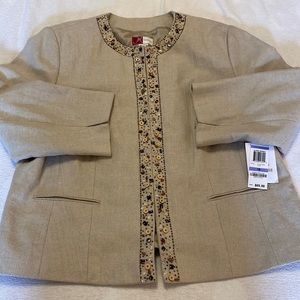 JM collection Womens Blazer Size 18 Brown and Beautiful